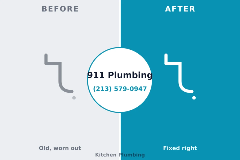 Before and after: plumbing repair Elkhorn, WI